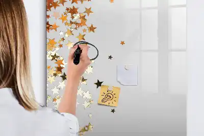 Magnettafel beschreibbar mit Sternenmotiv