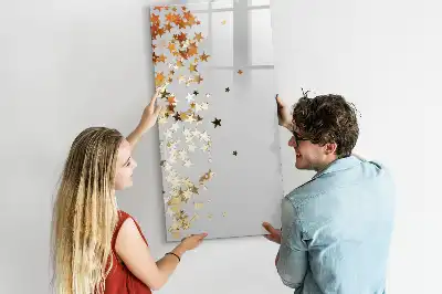 Magnettafel beschreibbar mit Sternenmotiv