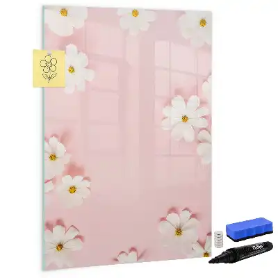 Magnettafel zum Schreiben mit Blumenmotiv