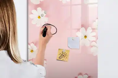 Magnettafel zum Schreiben mit Blumenmotiv