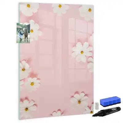 Magnettafel zum Schreiben mit Blumenmotiv