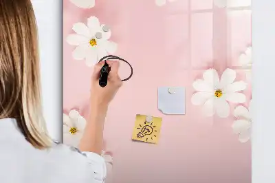 Magnettafel zum Schreiben mit Blumenmotiv
