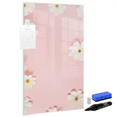 Magnettafel zum Schreiben mit Blumenmotiv