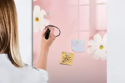 Magnettafel zum Schreiben mit Blumenmotiv
