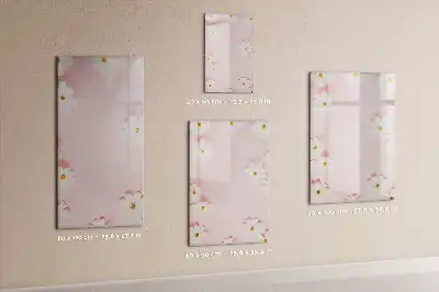 Magnettafel zum Schreiben mit Blumenmotiv