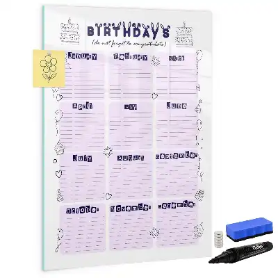 Magnettafel beschreibbar mit Motiv Geburtsort