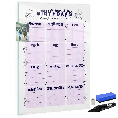Magnettafel beschreibbar mit Motiv Geburtsort