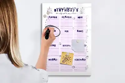 Magnettafel beschreibbar mit Motiv Geburtsort