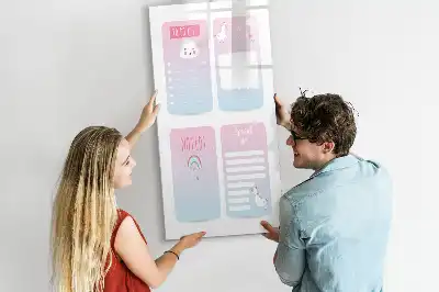 Einhorn-Planer als magnetische Schreibtafel