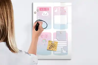 Einhorn-Planer als magnetische Schreibtafel