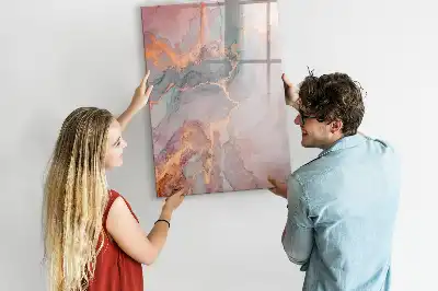 Magnettafel beschreibbar in Marmor-Optik