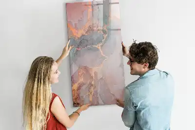 Magnettafel beschreibbar in Marmor-Optik