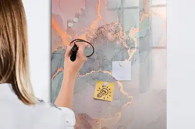 Magnettafel beschreibbar in Marmor-Optik
