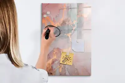 Magnettafel beschreibbar in Marmor-Optik