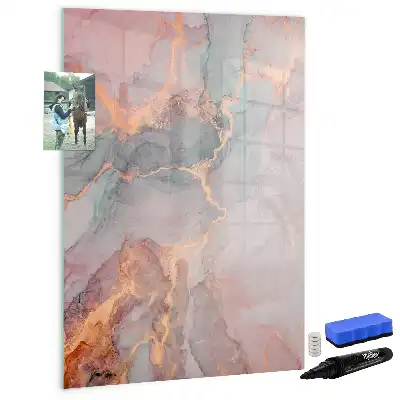 Magnettafel beschreibbar in Marmor-Optik