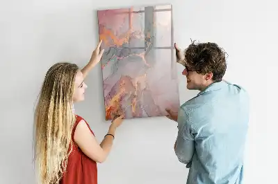 Magnettafel beschreibbar in Marmor-Optik