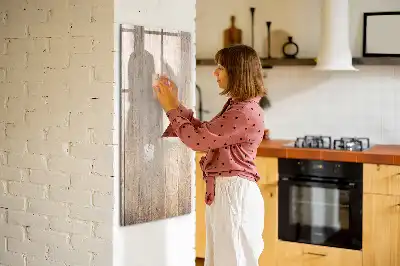 Magnettafel beschreibbar in Optik heller Holzbretter