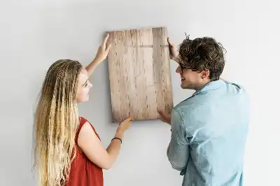 Magnettafel beschreibbar in Optik heller Holzbretter