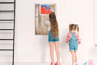 Magnettafel beschreibbar in Optik heller Holzbretter