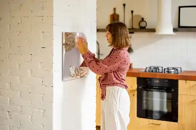 Magnettafel zum Schreiben in Goldene Blätter Optik