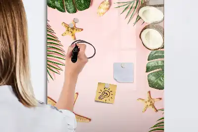 Magnettafel zum Schreiben mit Sommerrahmen