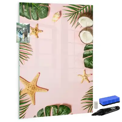 Magnettafel zum Schreiben mit Sommerrahmen