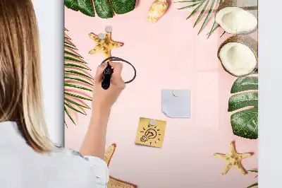 Magnettafel zum Schreiben mit Sommerrahmen