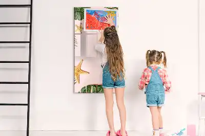 Magnettafel zum Schreiben mit Sommerrahmen