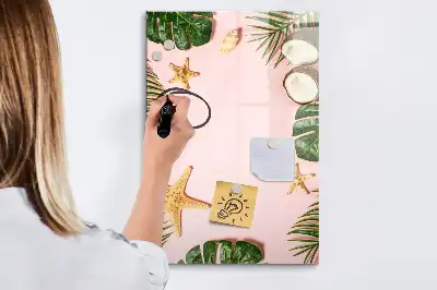 Magnettafel zum Schreiben mit Sommerrahmen