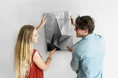 Magnettafel beschreibbar im Design Geometrische Abstraktion