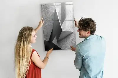 Magnettafel beschreibbar im Design Geometrische Abstraktion