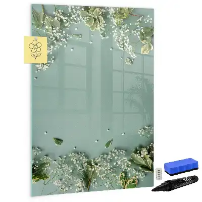 Schleierkraut als beschreibbare Magnettafel