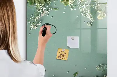 Schleierkraut als beschreibbare Magnettafel