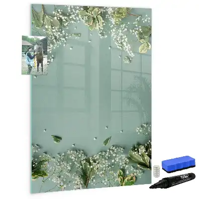 Schleierkraut als beschreibbare Magnettafel