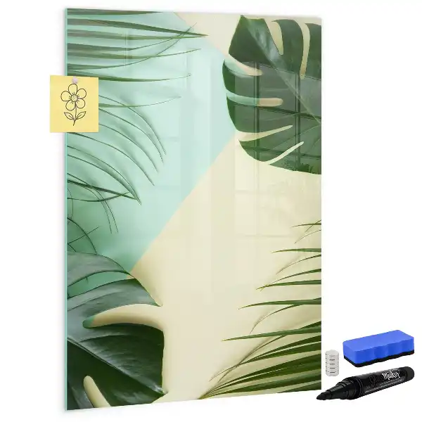 Magnettafel zum Schreiben Motiv Tropische Monstera