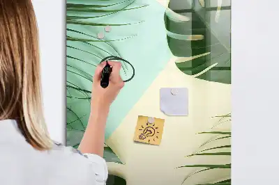 Magnettafel zum Schreiben Motiv Tropische Monstera