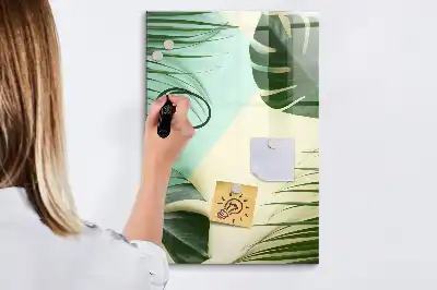 Magnettafel zum Schreiben Motiv Tropische Monstera