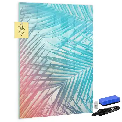 Magnettafel beschreibbar mit Motiv Palmenblätter
