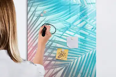 Magnettafel beschreibbar mit Motiv Palmenblätter