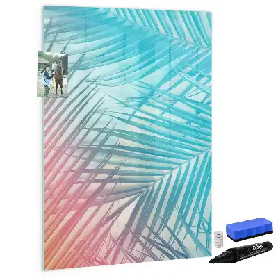 Magnettafel beschreibbar mit Motiv Palmenblätter