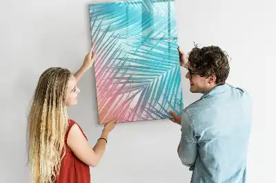 Magnettafel beschreibbar mit Motiv Palmenblätter