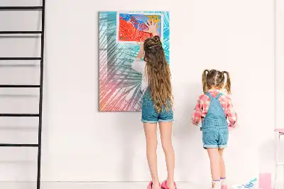 Magnettafel beschreibbar mit Motiv Palmenblätter