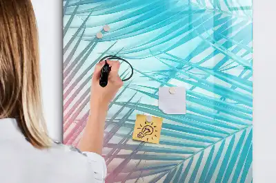 Magnettafel beschreibbar mit Motiv Palmenblätter
