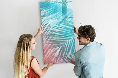 Magnettafel beschreibbar mit Motiv Palmenblätter