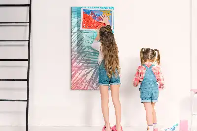 Magnettafel beschreibbar mit Motiv Palmenblätter