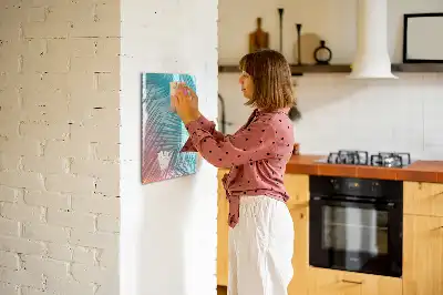 Magnettafel beschreibbar mit Motiv Palmenblätter