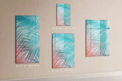 Magnettafel beschreibbar mit Motiv Palmenblätter