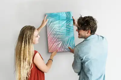 Magnettafel beschreibbar mit Motiv Palmenblätter
