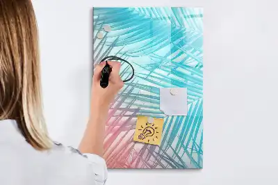 Magnettafel beschreibbar mit Motiv Palmenblätter