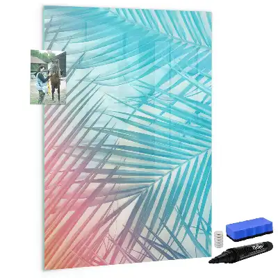 Magnettafel beschreibbar mit Motiv Palmenblätter